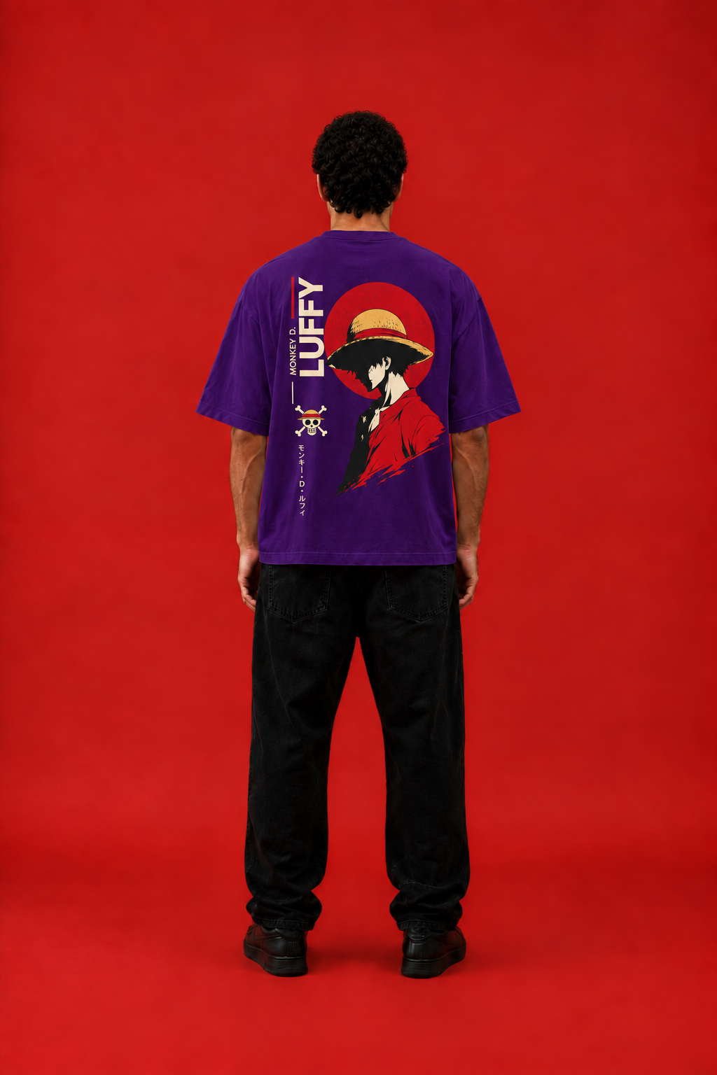 ELZO LUFFY OVERSIZED T-SHIRT | ROYAL PURPLE