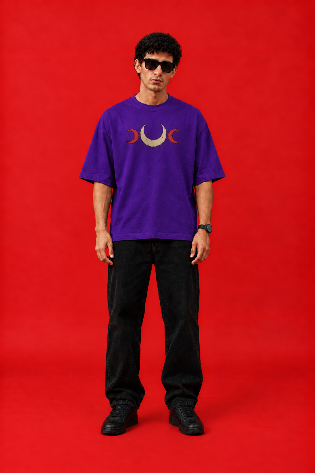 ELZO AKAZA OVERSIZED T-SHIRT | ROYAL PURPLE