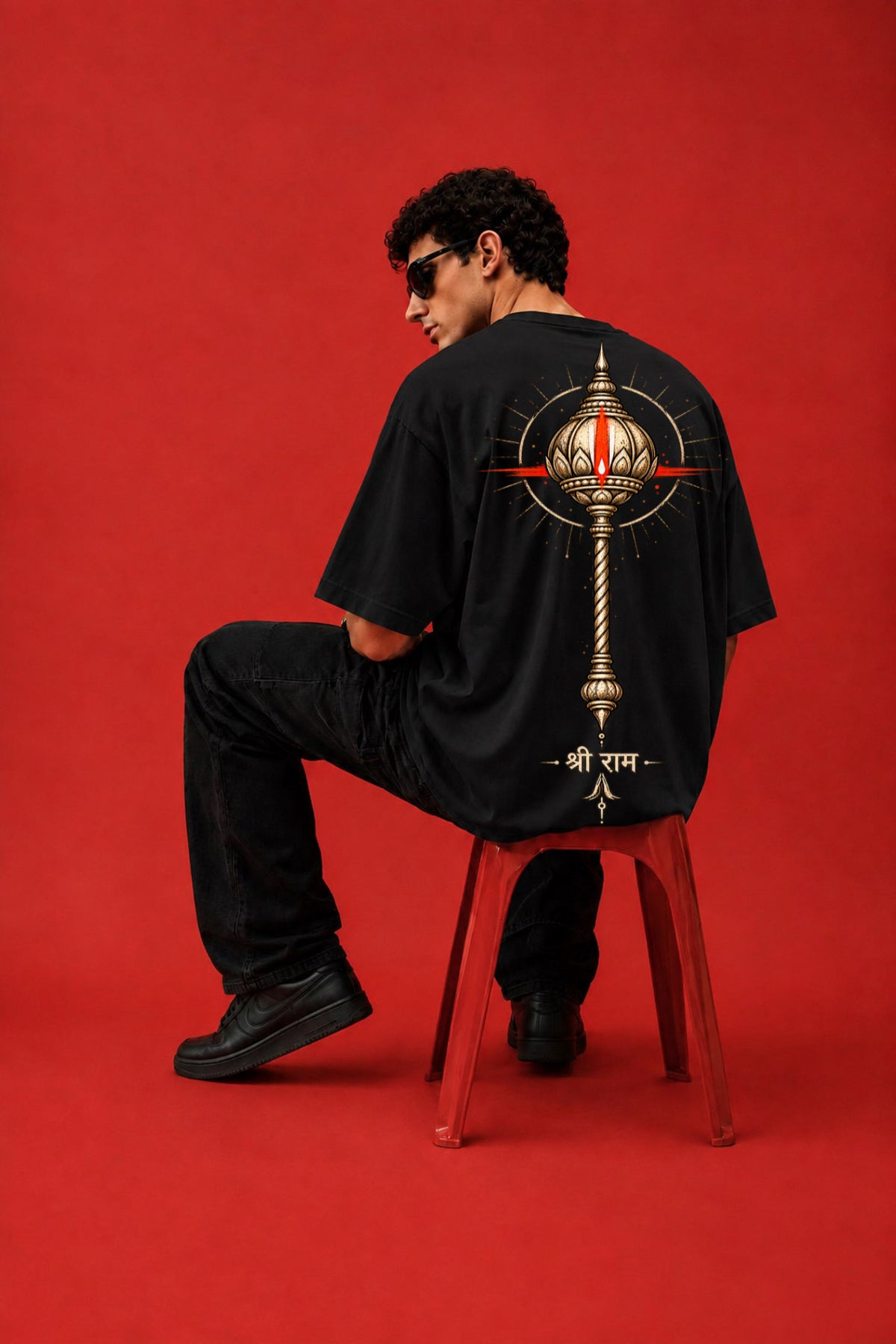 ELZO HANUMAN ASTRA OVERSIZED T-SHIRT | MIDNIGHT BLACK