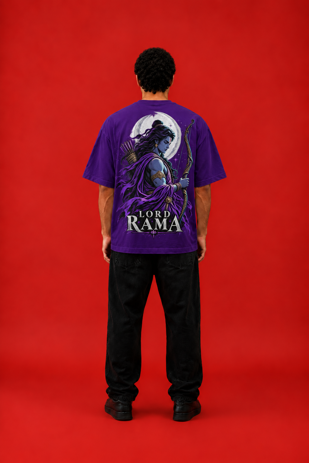 ELZO LORD RAMA OVERSIZED T-SHIRT | ROYAL PURPLE