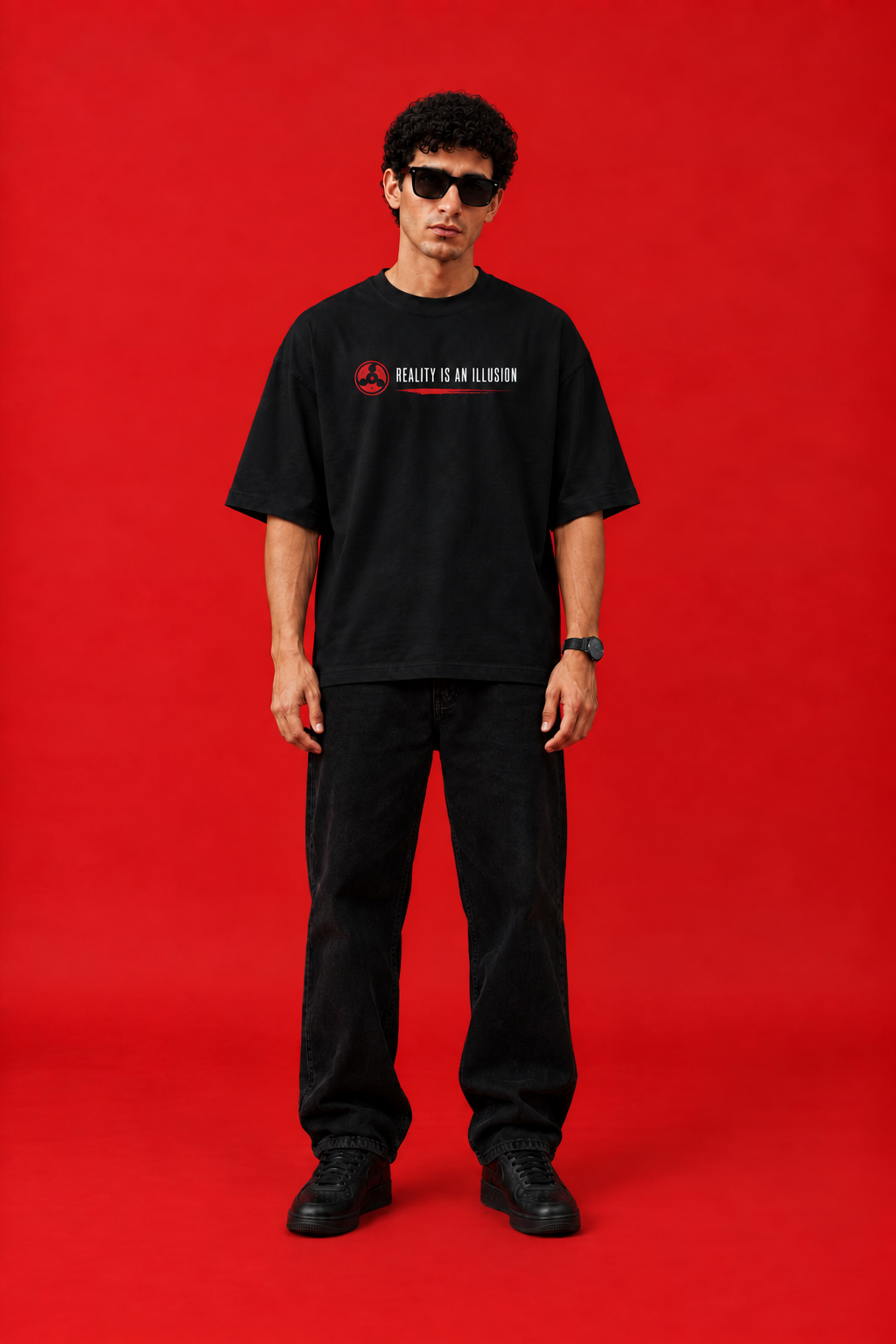 ELZO ITACHI UCHIHA OVERSIZED T-SHIRT | MIDNIGHT BLACK