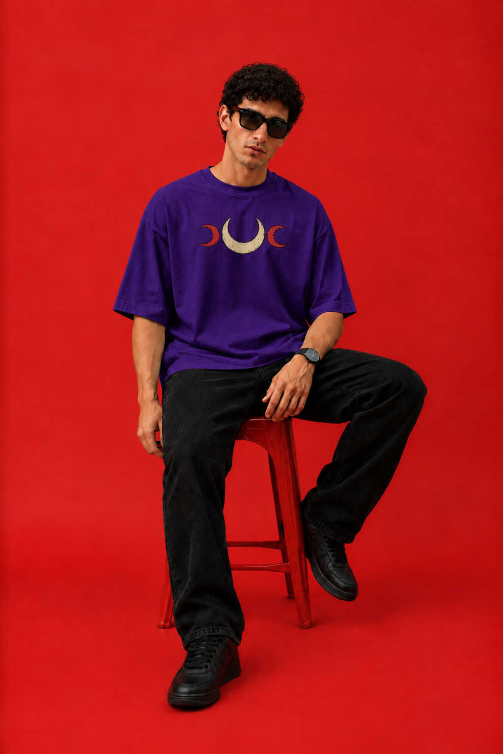 ELZO AKAZA OVERSIZED T-SHIRT | ROYAL PURPLE