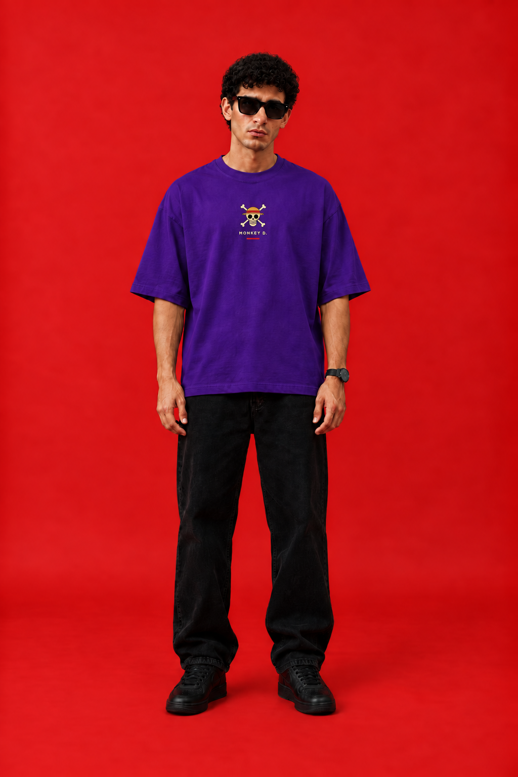 ELZO LUFFY OVERSIZED T-SHIRT | ROYAL PURPLE