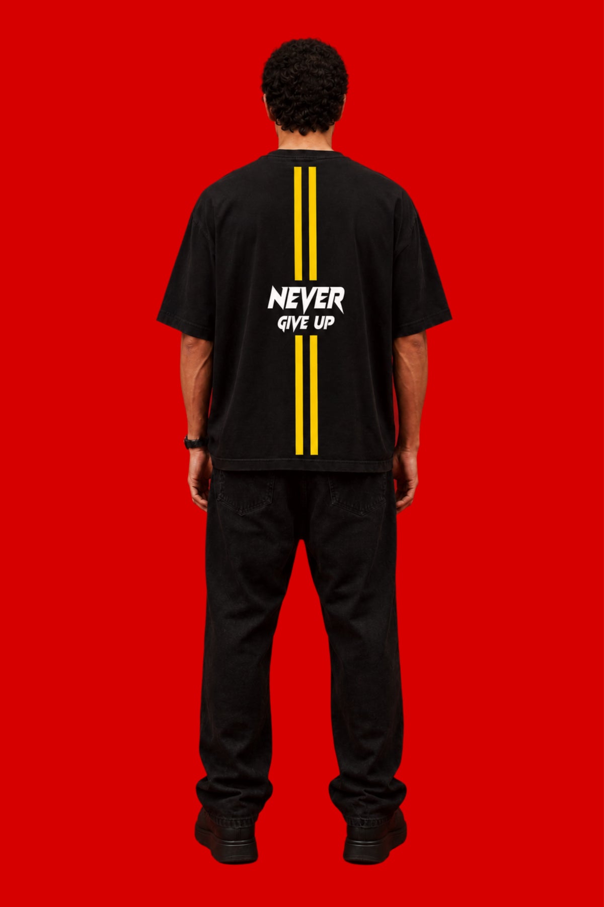 ELZO POSITIVE DRIVE OVERSIZED T-SHIRT | MIDNIGHT BLACK