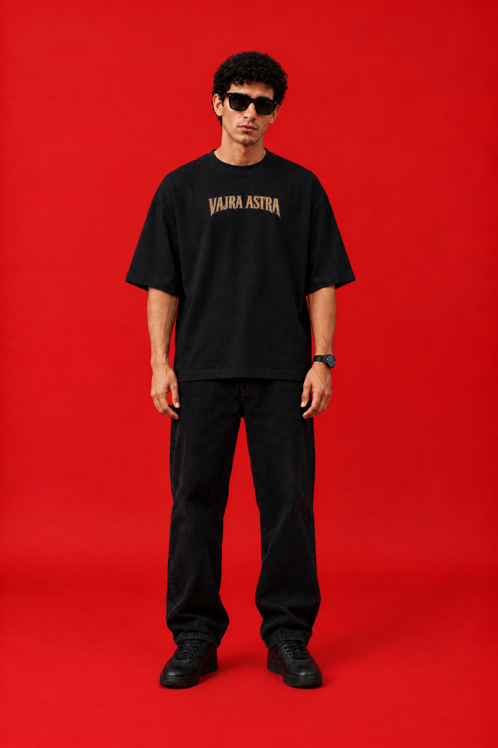 ELZO VAJRA ASTRA OVERSIZED T-SHIRT | MIDNIGHT BLACK