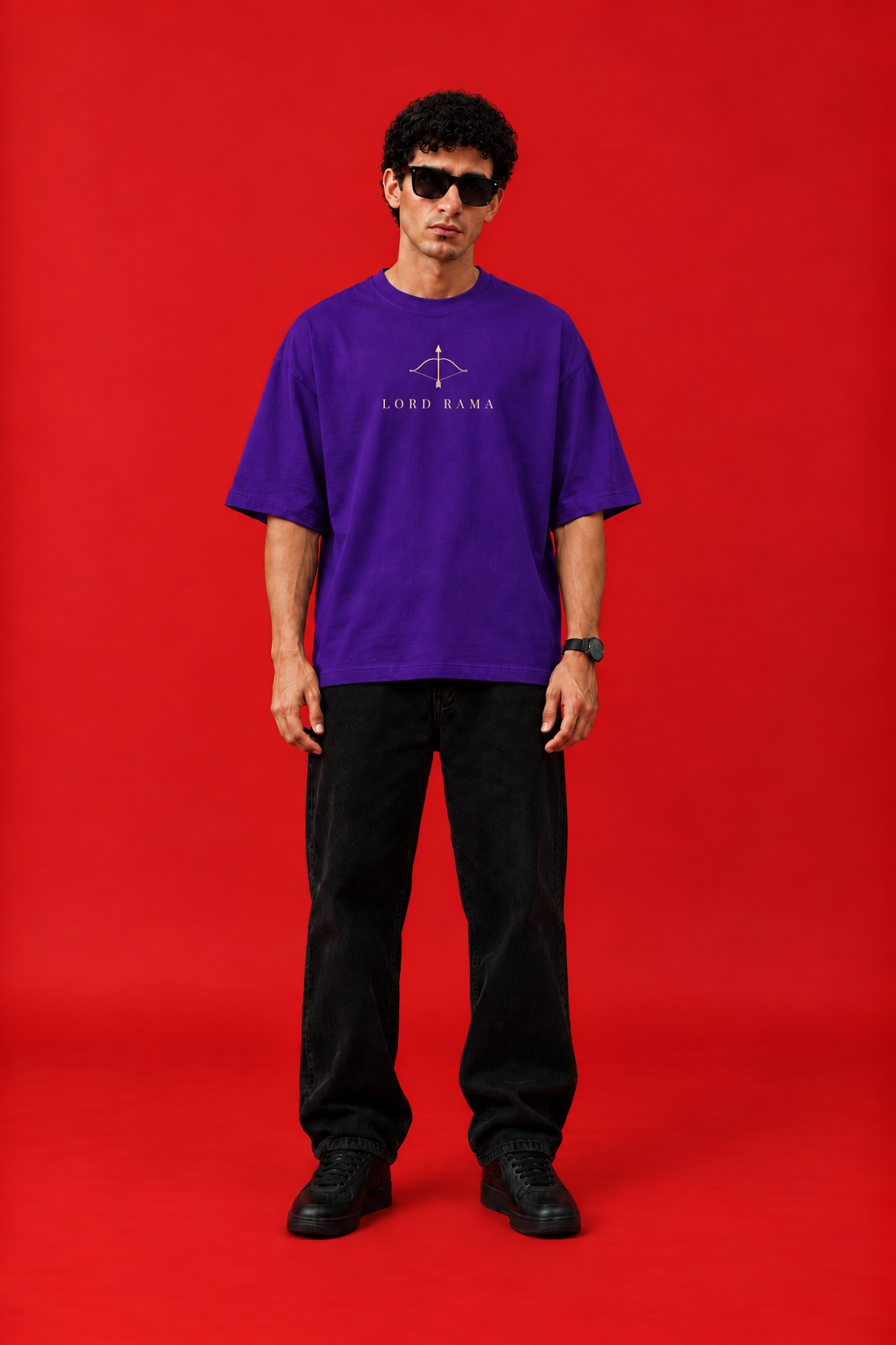 ELZO LORD RAMA OVERSIZED T-SHIRT | ROYAL PURPLE