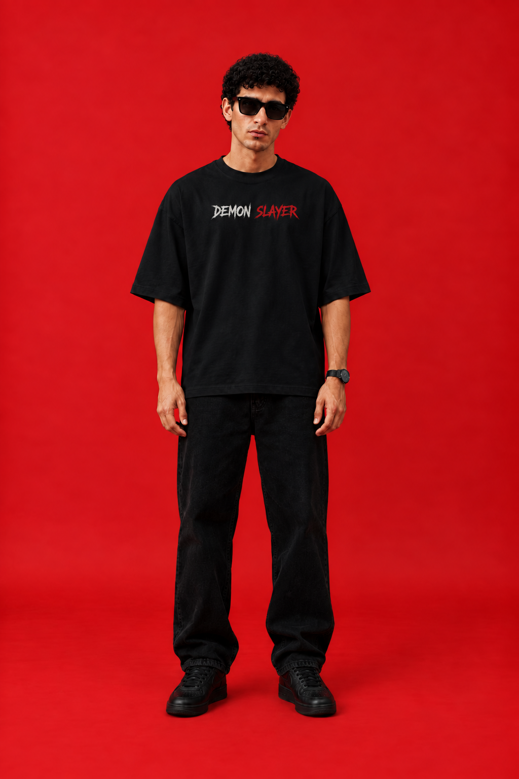 ELZO DEMON SLAYER OVERSIZED T-SHIRT | MIDNIGHT BLACK